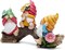 Hear-No, See-No, Speak-No Gnomes Figurines Decorations Outdoor Flower Gnome Ornaments Decor for Home Table, Garden Yard, Flower Bed Summer Garden Gifts Decor for Mom